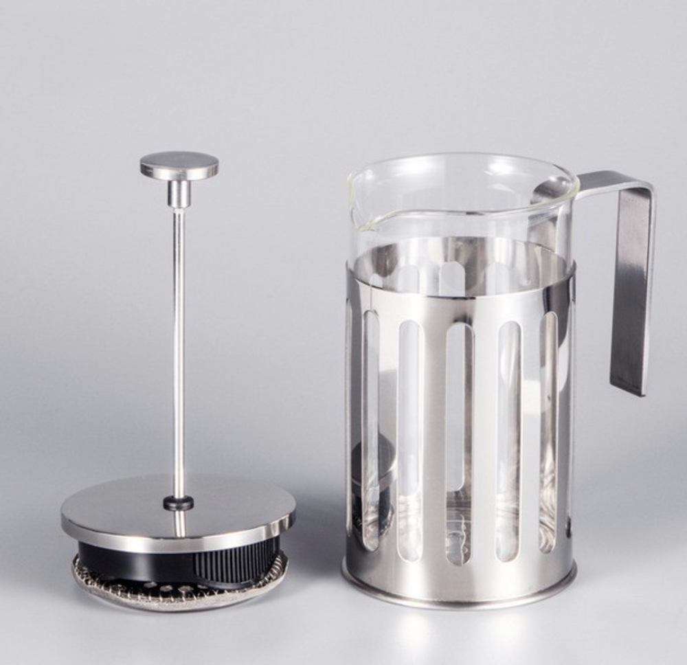 French Press Coffee Maker,, Heat Resistant Borosilicate Glass